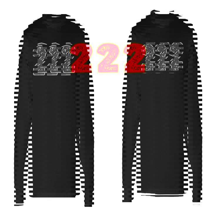 222 エンジェルナンバー Right Place Right Time 長袖Tシャツ