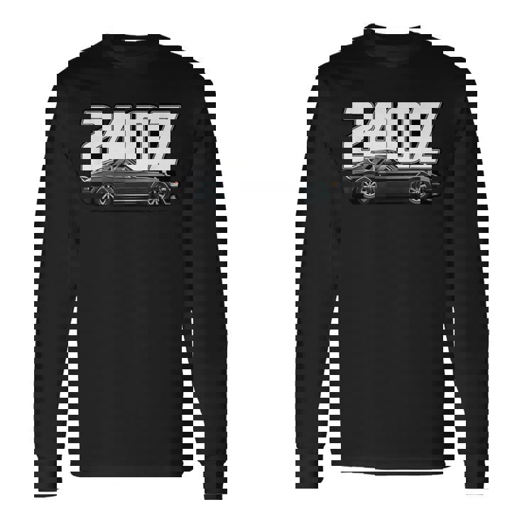 240Z クラシック オールドスクール 日本のクラシックカー 長袖Tシャツ