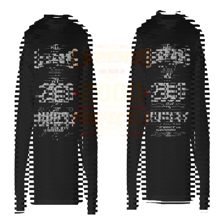 25 歳の誕生日 男性 オリジナル 5月 ヴィンテージ 2000 年 ギフト 長袖Tシャツ