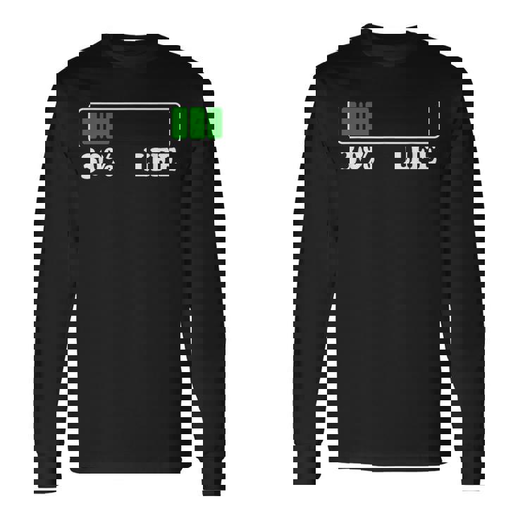 30 Life 30歳の誕生日 30年目の人生 ローディングバー 30パーセント 長袖Tシャツ