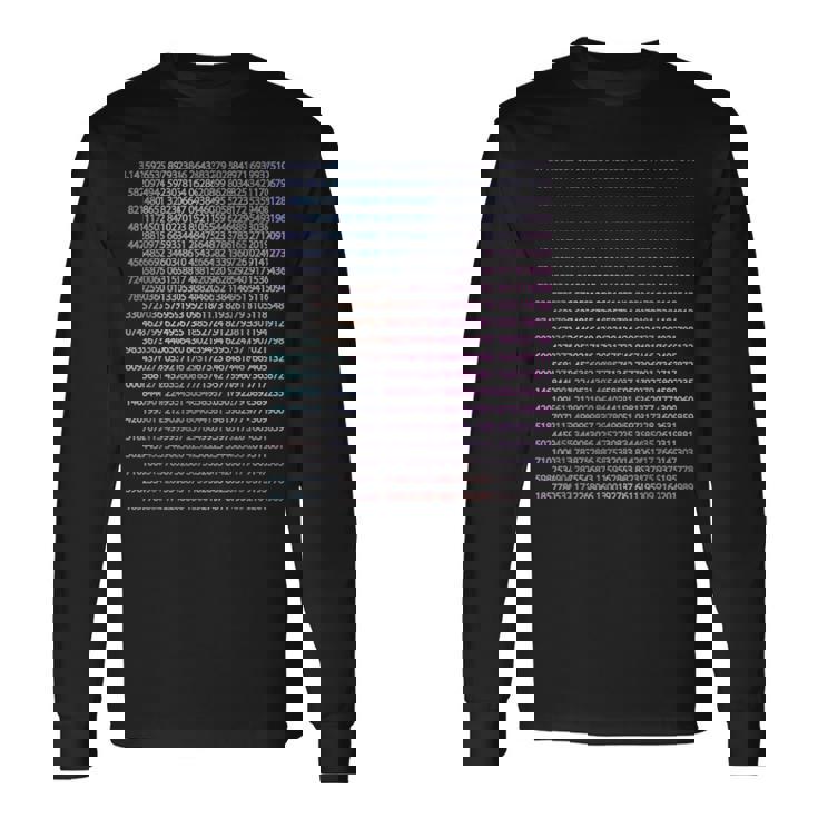 314 円周率 1000桁 算数 数学 面白い おもしろ ユーモア ギャグ お笑い 長袖Tシャツ