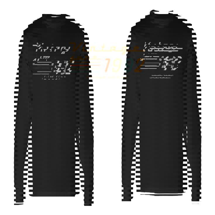 33歳の誕生日プレゼント 男性用 1992年6月 33歳 誕生日 長袖Tシャツ