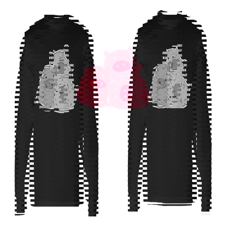 3匹の小さな豚 長袖Tシャツ