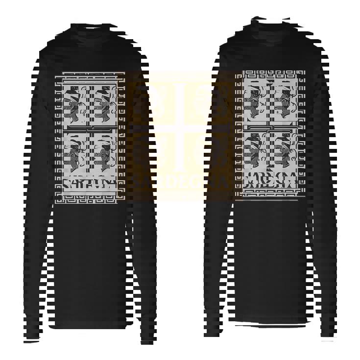 4 森 サルデーニャ 旗 サルデーニャ ギフト ローマ風 長袖Tシャツ