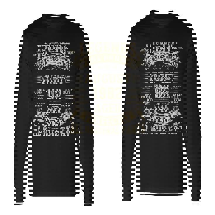 43歳の誕生日プレゼント 男性 43歳 誕生日 1982年8月 長袖Tシャツ