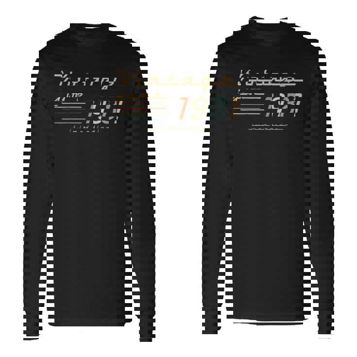 44歳の誕生日プレゼント 男性用 1981年6月 44歳 誕生日 長袖Tシャツ