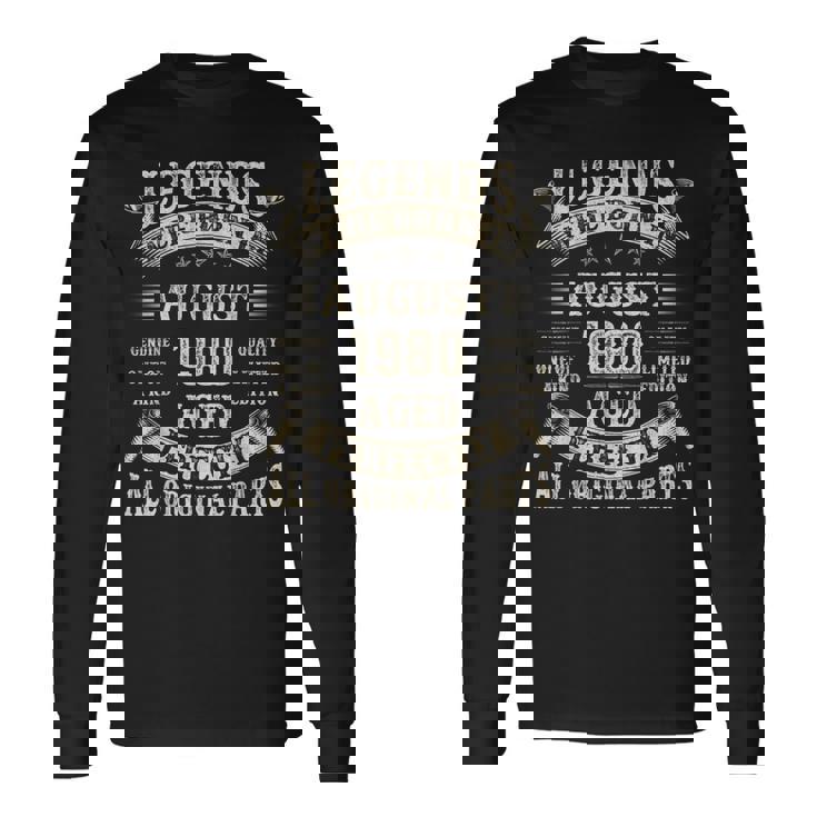 45歳の男性への誕生日プレゼント 45歳 誕生日 1980年8月 長袖Tシャツ