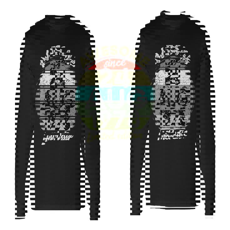 45歳の誕生日 1978年8月24日 45歳の誕生日 長袖Tシャツ