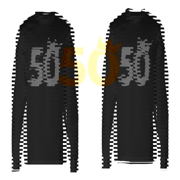 50 王冠 50歳の誕生日に 長袖Tシャツ