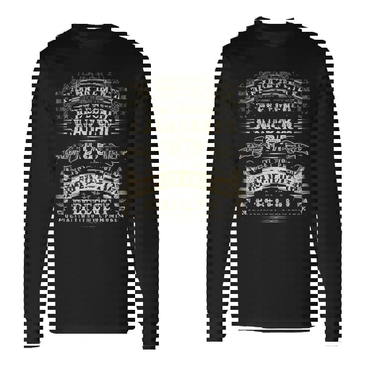 50歳 誕生日プレゼント 男性用 1975年1月 50歳の誕生日 長袖Tシャツ