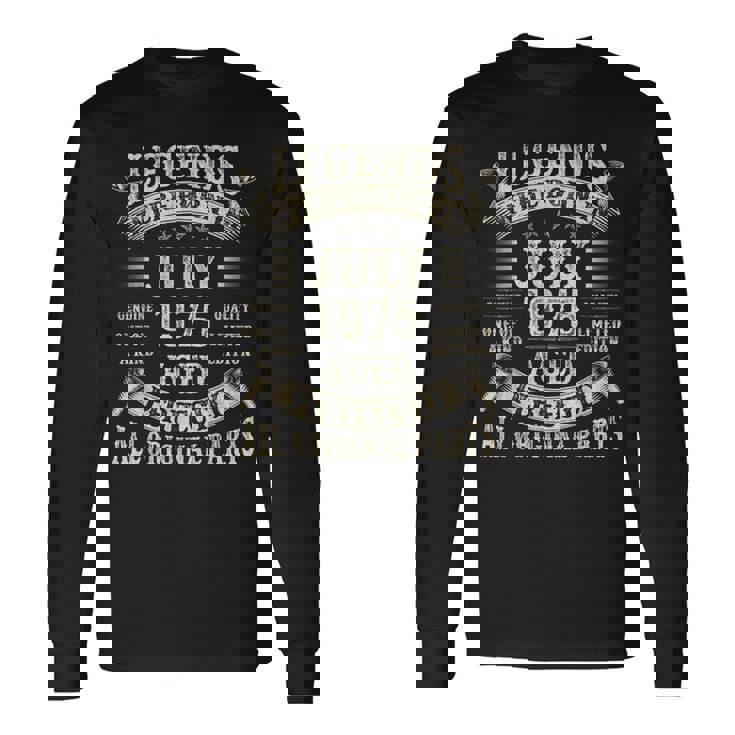 50歳の男性への50歳の誕生日プレゼント 1975年7月 長袖Tシャツ