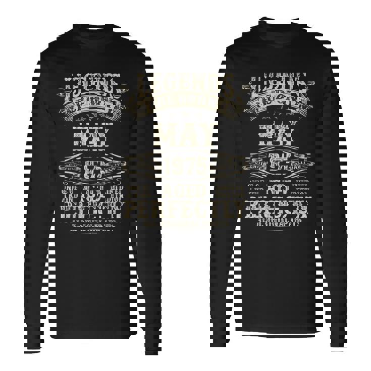 50歳の男性への誕生日プレゼント 1975年5月 50歳 誕生日 長袖Tシャツ