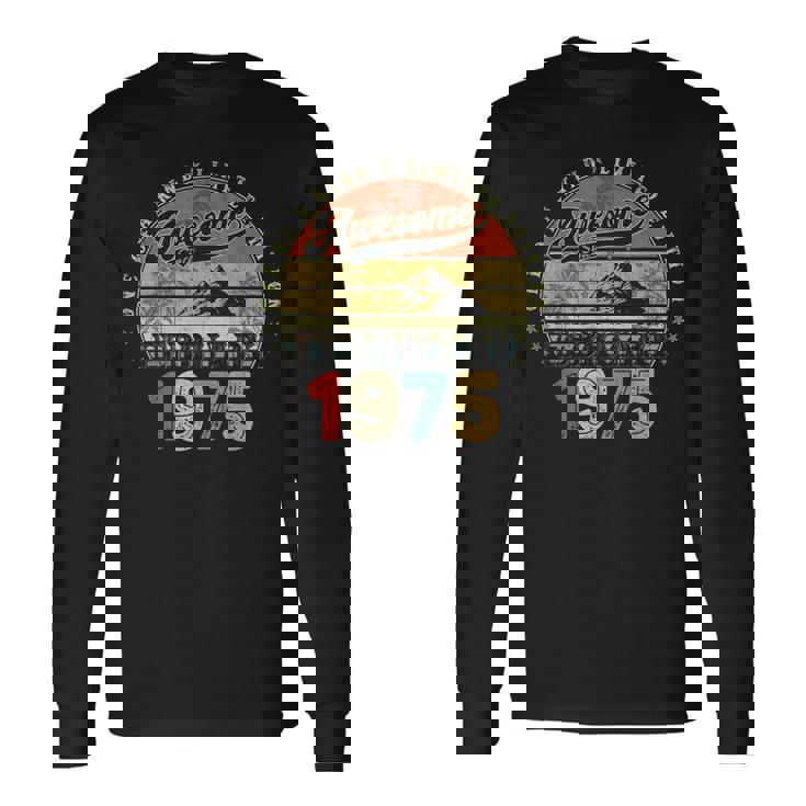 50歳の誕生日プレゼント 男性用 1975年2月 50歳の誕生日 長袖Tシャツ