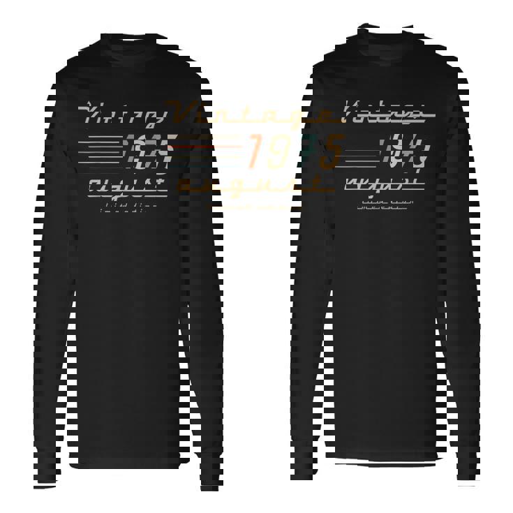 50歳の誕生日プレゼント 男性用 1975年8月 50歳 誕生日 長袖Tシャツ