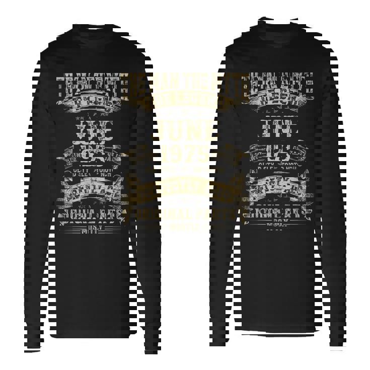 50歳の誕生日プレゼント 男性神話 1975年6月 長袖Tシャツ ギフトのアイデア