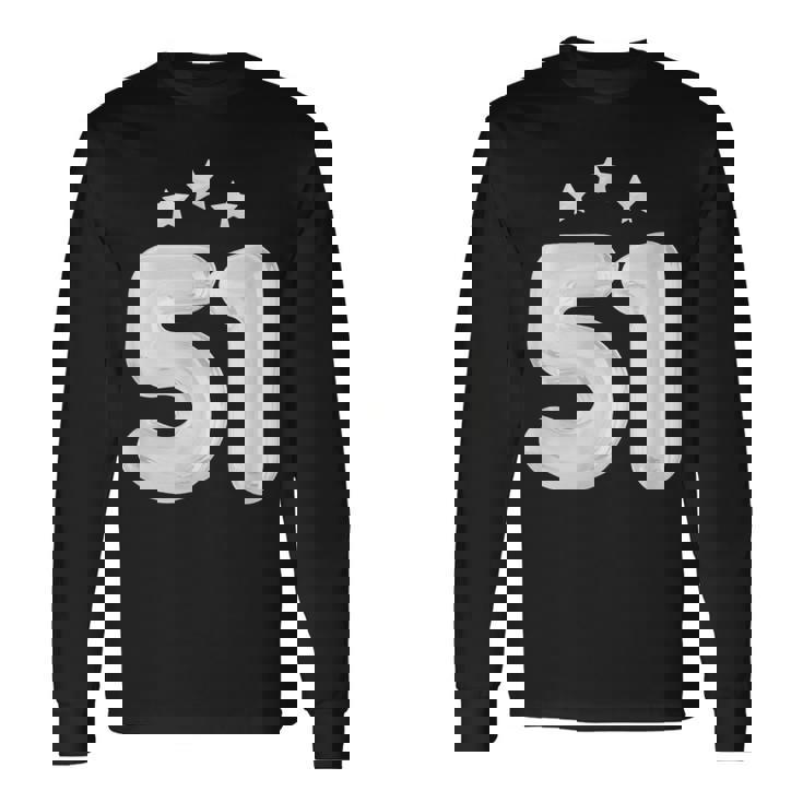 51 歳の誕生日番号 51 バルーン 51 歳の誕生日 長袖Tシャツ