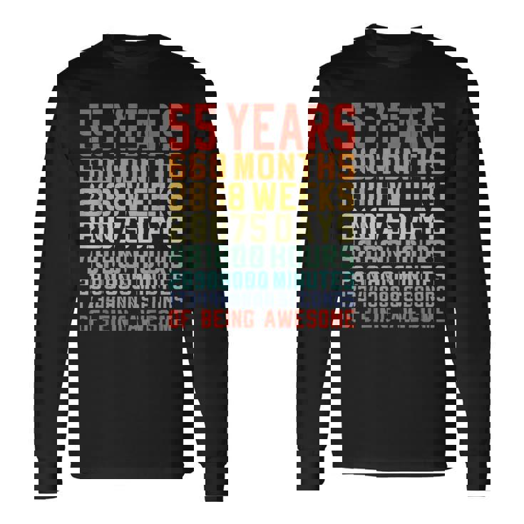 55 歳 お誕生日 55 Years Birthday 55 回目の誕生日プレゼント 長袖Tシャツ