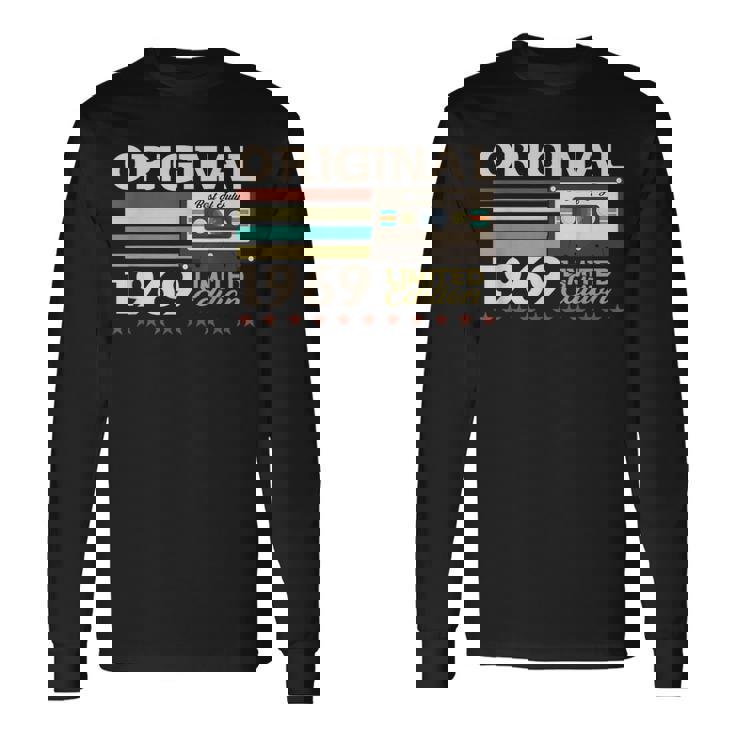 55 歳の誕生日プレゼント男性 1969 年 7月レトロ ビンテージ テープ 長袖Tシャツ ギフトのアイデア