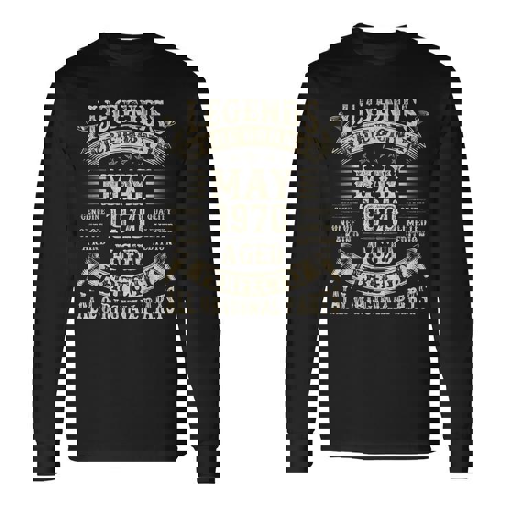 55歳の男性への55歳の誕生日プレゼント 1970年5月 長袖Tシャツ ギフトのアイデア