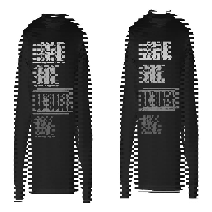 57歳の誕生日 ヴィンテージ レトロ 面白い 57歳 10月 1966 長袖Tシャツ