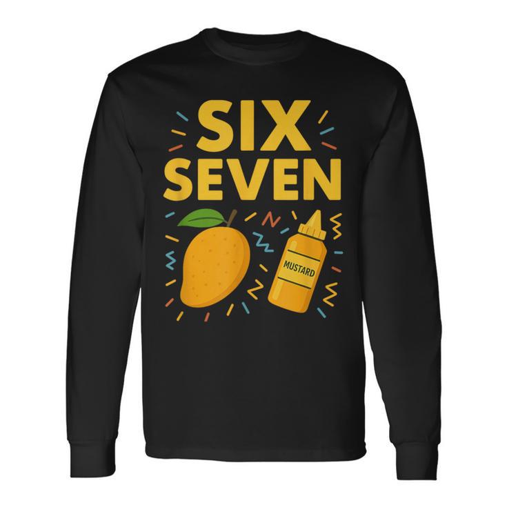 6 7 Mangos And Mustard Long Sleeve T-Shirt - Seseable