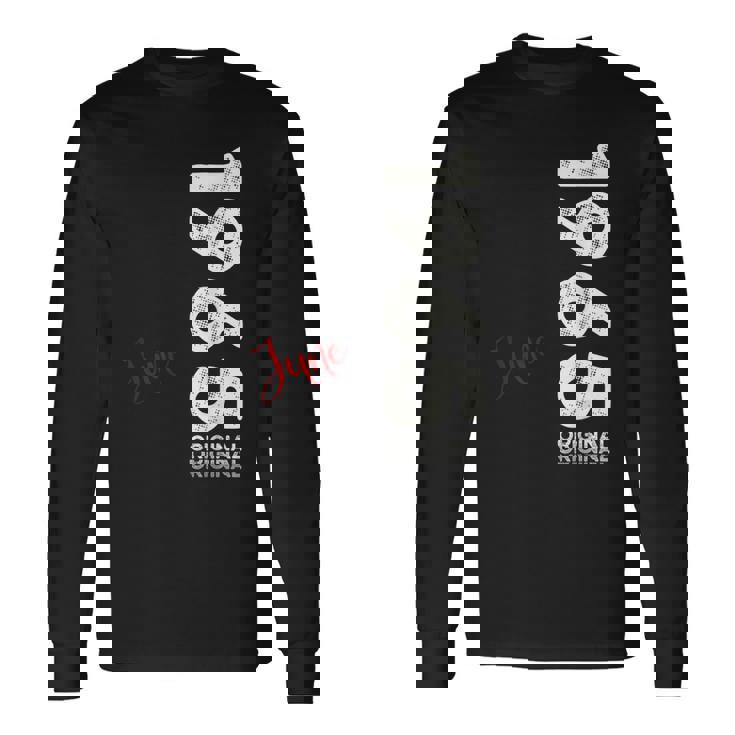 60 歳の誕生日 男性 オリジナル 6月 ヴィンテージ 1965 年 ギフト 長袖Tシャツ