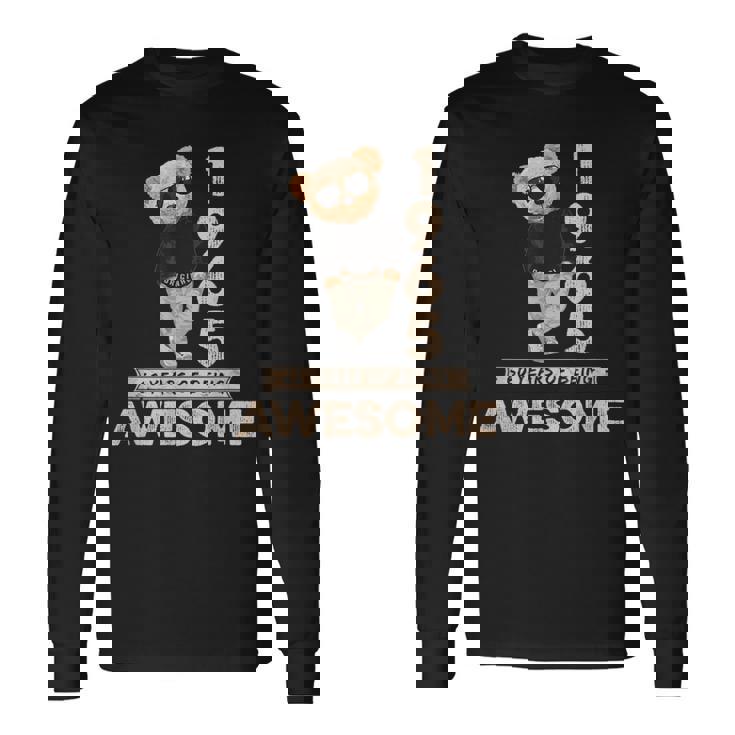 60歳の誕生日 メンズ レディース 1965年 オリジナル 素晴らしいテディベア 長袖Tシャツ ギフトのアイデア