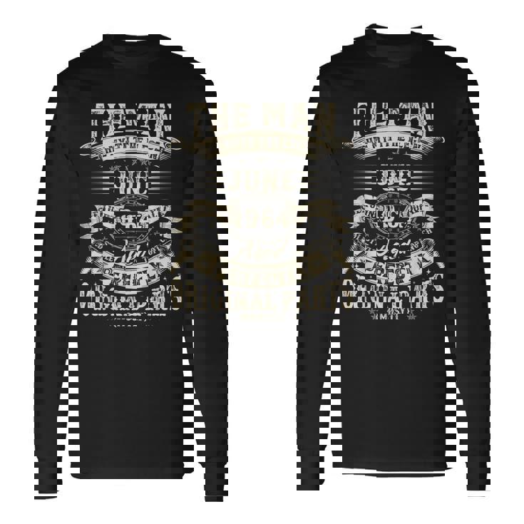 60歳の誕生日ギフト 男性用 面白い 60歳 誕生日 1964年6月 長袖Tシャツ