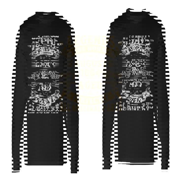 60歳の誕生日プレゼント 男性用 1964年8月 60歳の誕生日 長袖Tシャツ