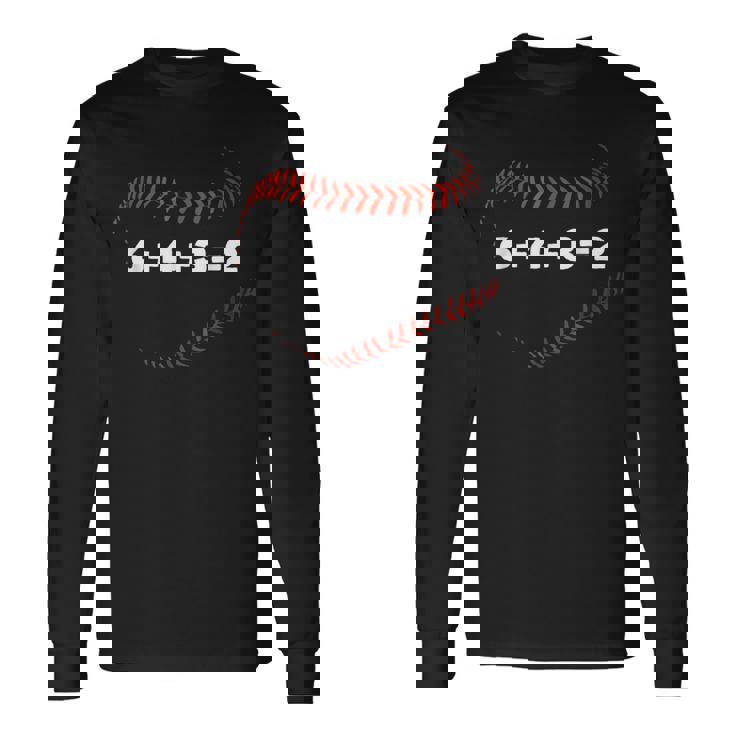 6432 ダブルプレイ 野球選手ギフト 野球名言 長袖Tシャツ