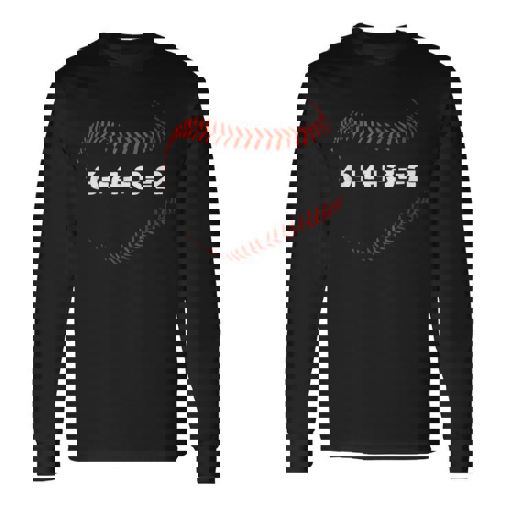 6432 ダブルプレー野球選手ギフト野球格言 長袖Tシャツ