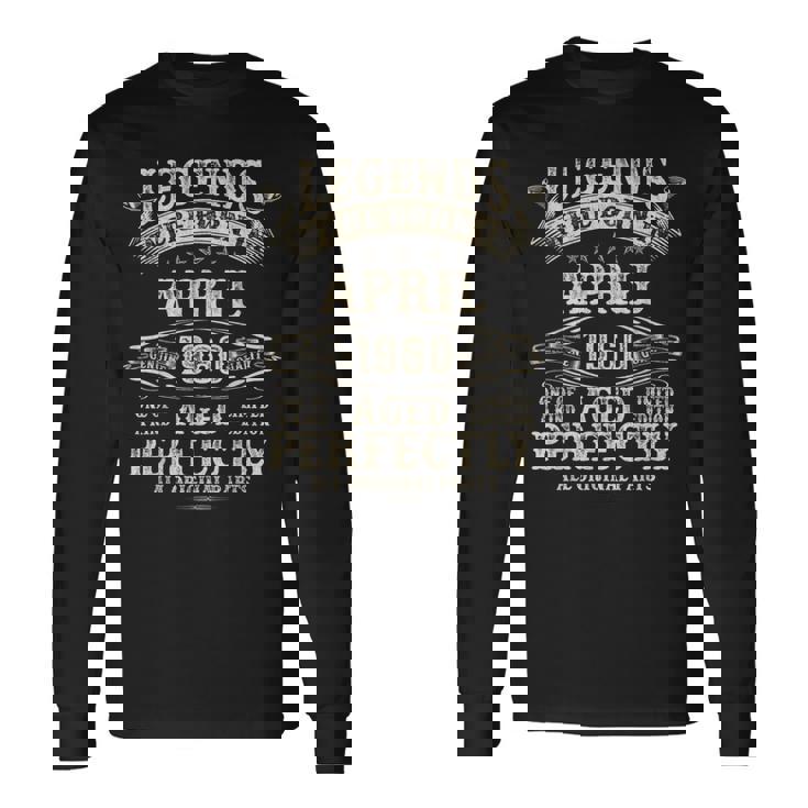 65歳の男性への誕生日プレゼント 65歳 誕生日 1960年4月 長袖Tシャツ