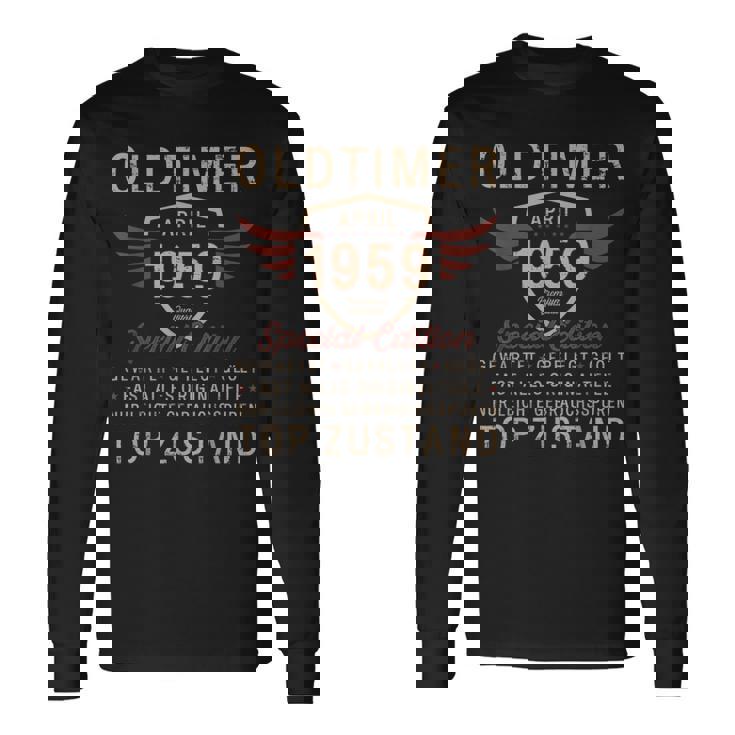 66 歳の誕生日プレゼント クラシックカー 4 月ヴィンテージ 1959 長袖Tシャツ