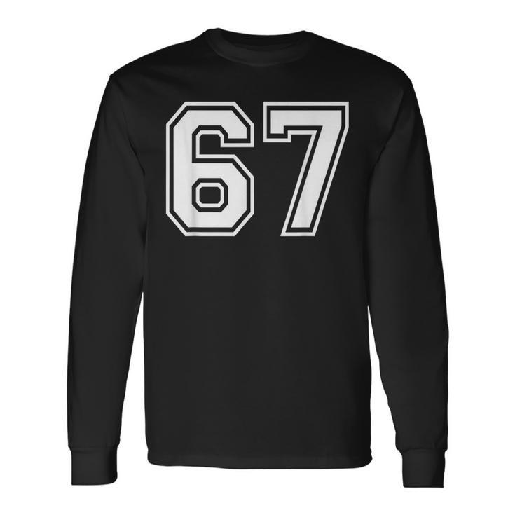67 Number Sixty-Seven Team Sports Graphic Matching Varsity Long