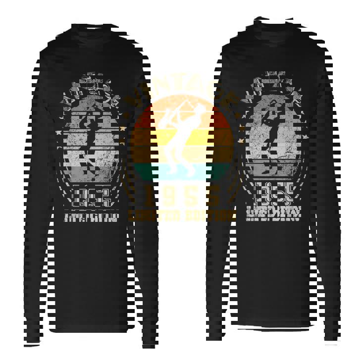 67歳の誕生日ギフト サックスプレーヤー 1955 ジャズミュージック 長袖Tシャツ