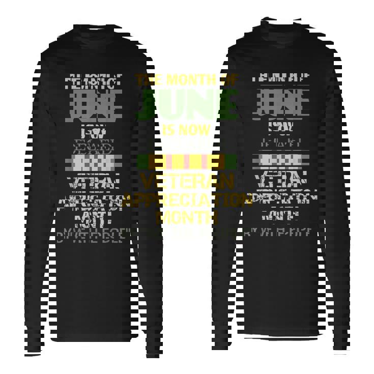 6月が退役軍人感謝月間として宣言されました 長袖Tシャツ ギフトのアイデア