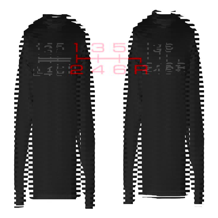 6速シフトノブシャツ マニュアルカーラバー 長袖Tシャツ