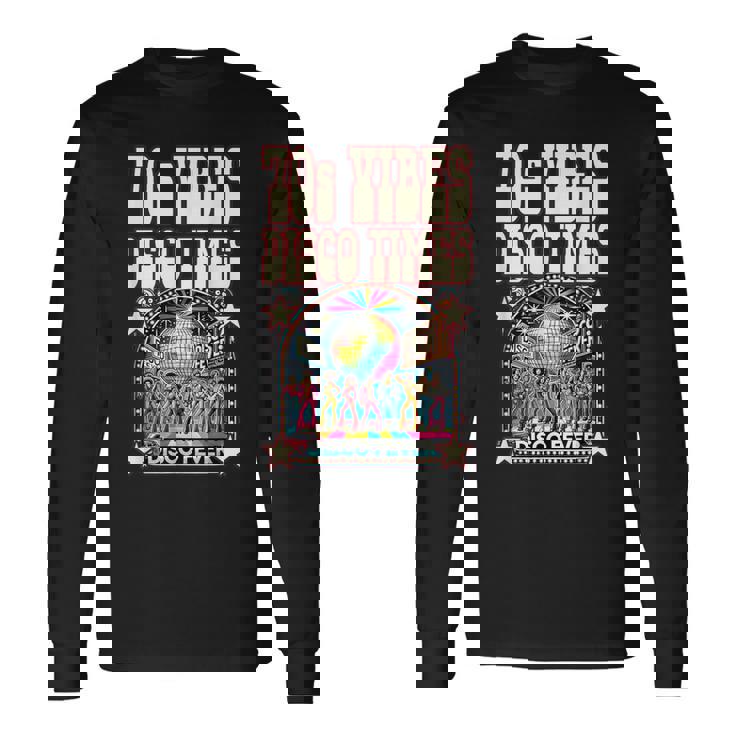 70Sibes Disco Times 揺れる70年代スタイル ディスコダンスクラブ 長袖Tシャツ