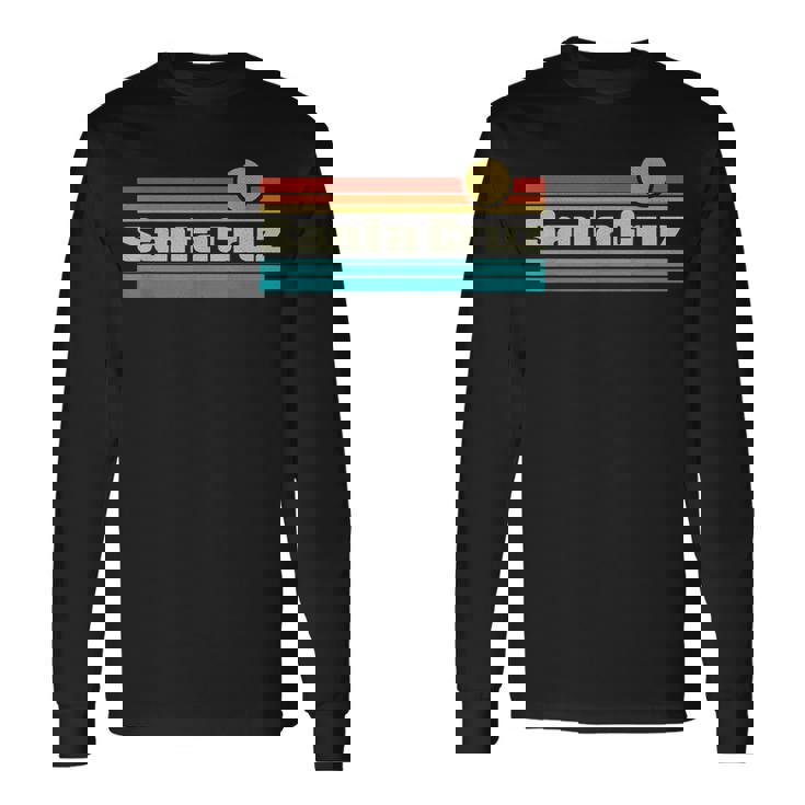 70年代80年代カリフォルニアcaレトロサンセットシティサンタクルーズ 長袖Tシャツ