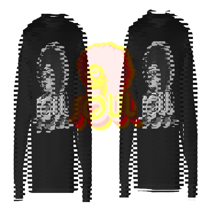 70年代ファンクアフロソウルレトロヴィンテージ70年代レトロソウル 長袖Tシャツ