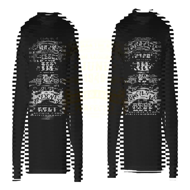 76歳 誕生日プレゼント 男性用 1949年6月 76歳の誕生日 長袖Tシャツ