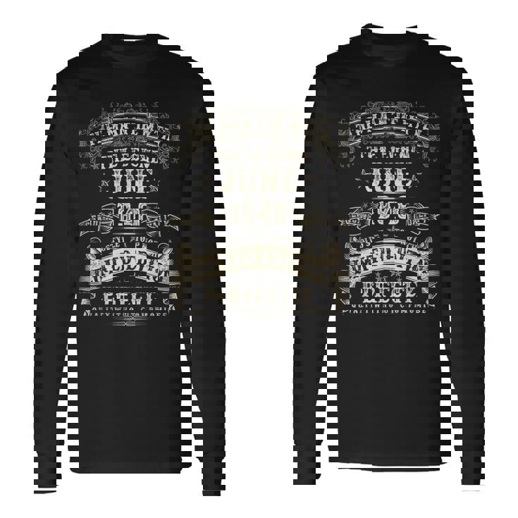 77歳 誕生日プレゼント 男性用 1948年6月 77歳の誕生日 長袖Tシャツ