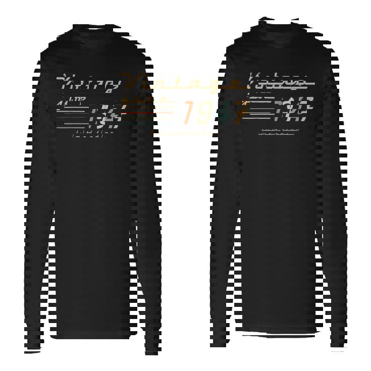 78歳の誕生日プレゼント 男性用 1947年6月 78歳 誕生日 長袖Tシャツ