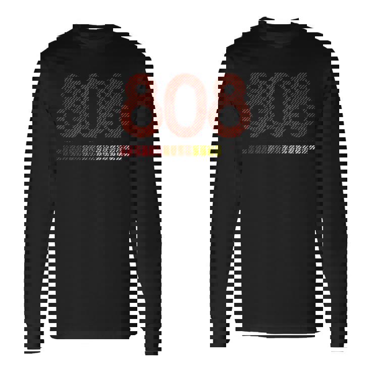 808 レトロスタイル Roland 電子ドラムマシンシャツ 長袖Tシャツ