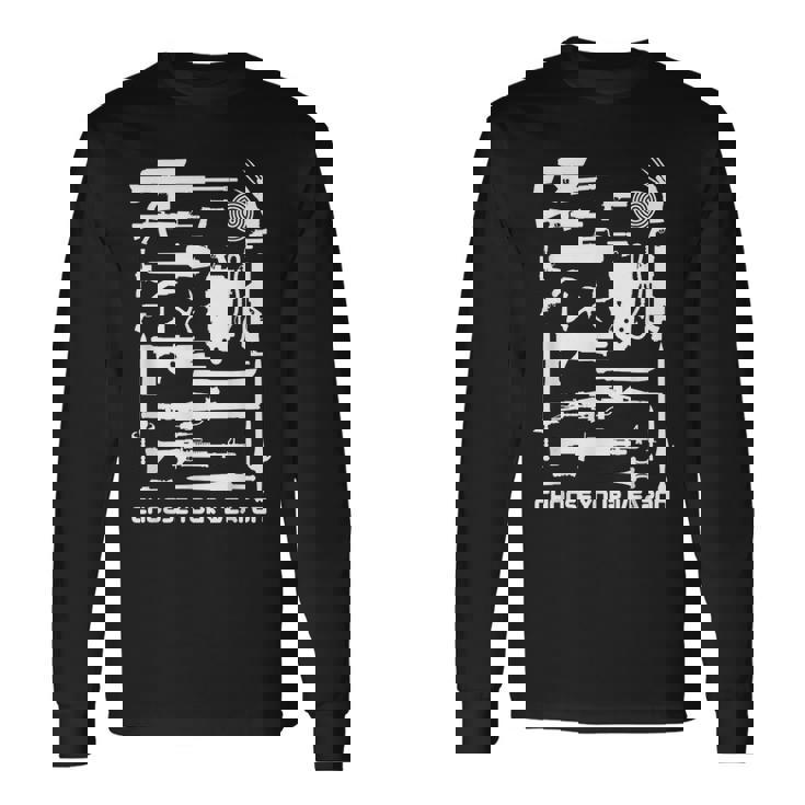 80年代映画 武器 サイエンスフィクションとホラーを選択 長袖Tシャツ