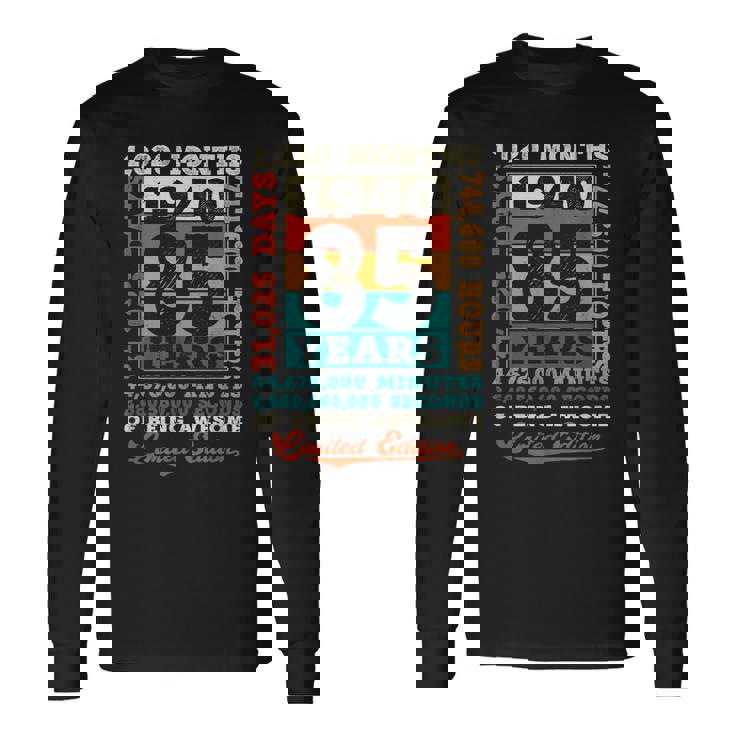 85歳 1020ヶ月 Of Being Awesome 1940 85歳の誕生日 長袖Tシャツ