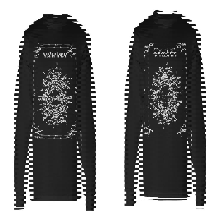 8つの神聖なヤントラ お土産 タイ サクヤン 神聖なヤントラ の入れ墨 マスタータトゥー アユタヤ ワット・バンプラ 長袖Tシャツ ギフトのアイデア