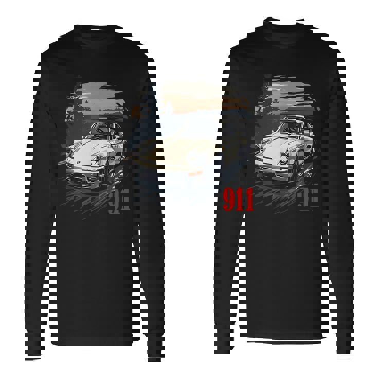 911ターボレトロヴィンテージ964カークラシック自動車トラック。 長袖Tシャツ