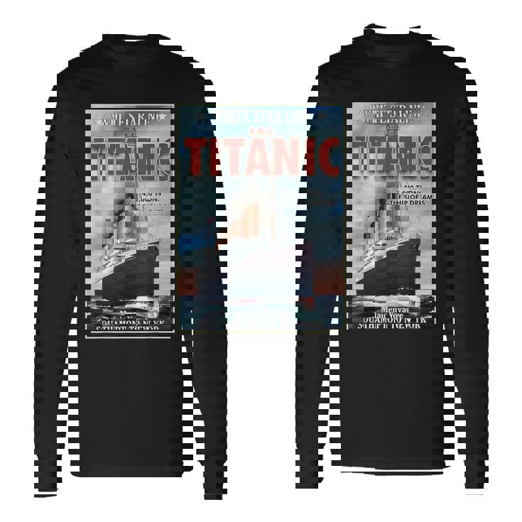 A 1912 ヴィンテージ タイタニック 航海船 クルーズ船 長袖Tシャツ