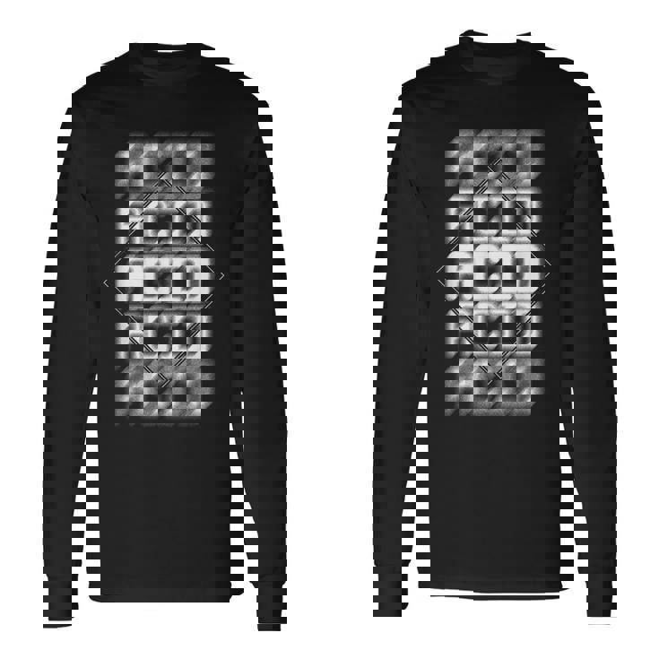 Acid House Trippy Blurry Techno Rave Edm ミュージックフェスティバル 長袖Tシャツ